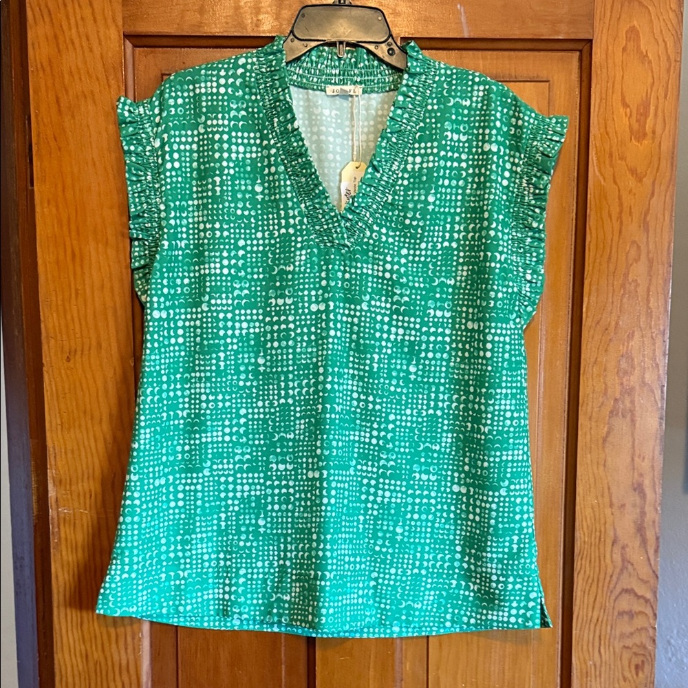 JODIFL Green Patterned Blouse